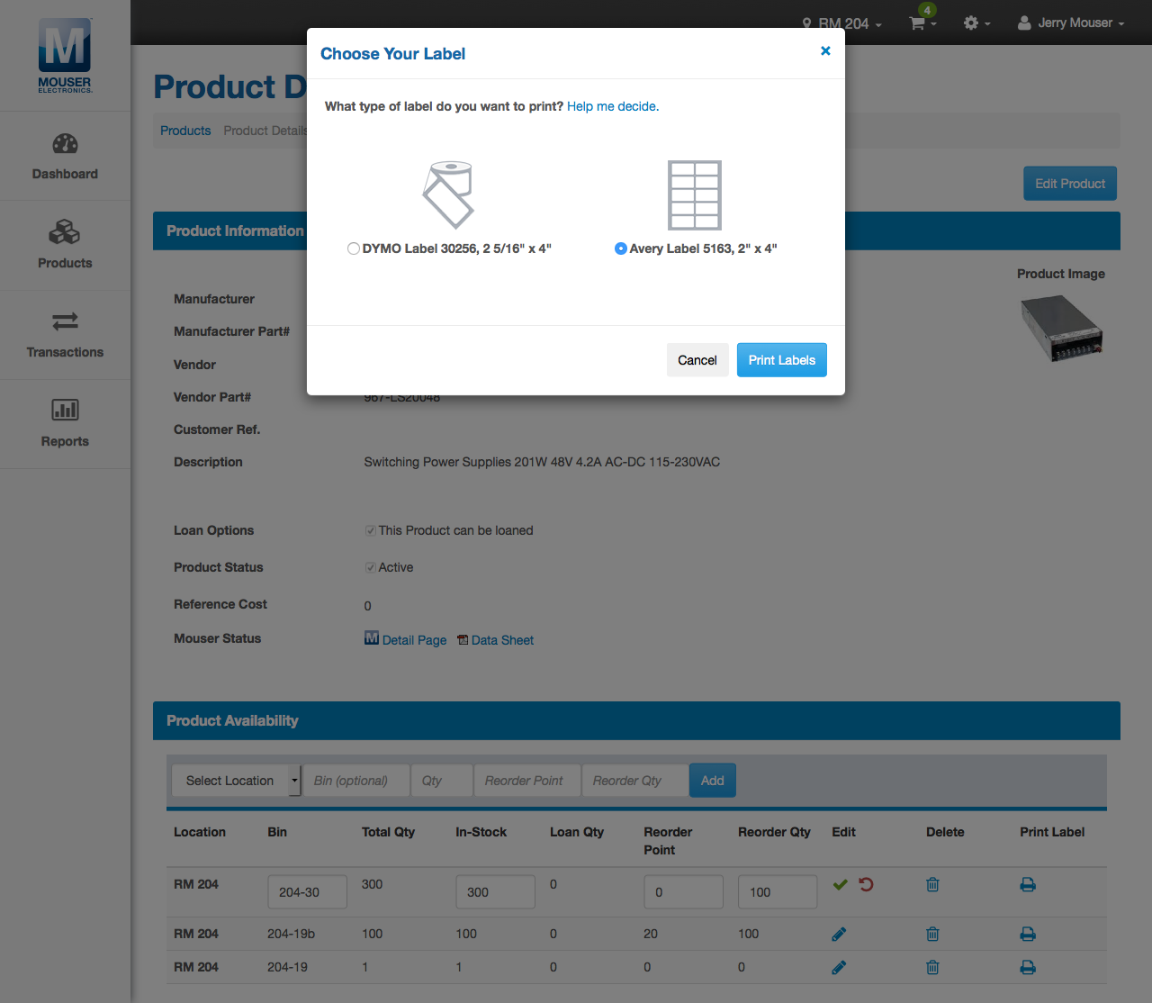 Inventory Management App Product Detail