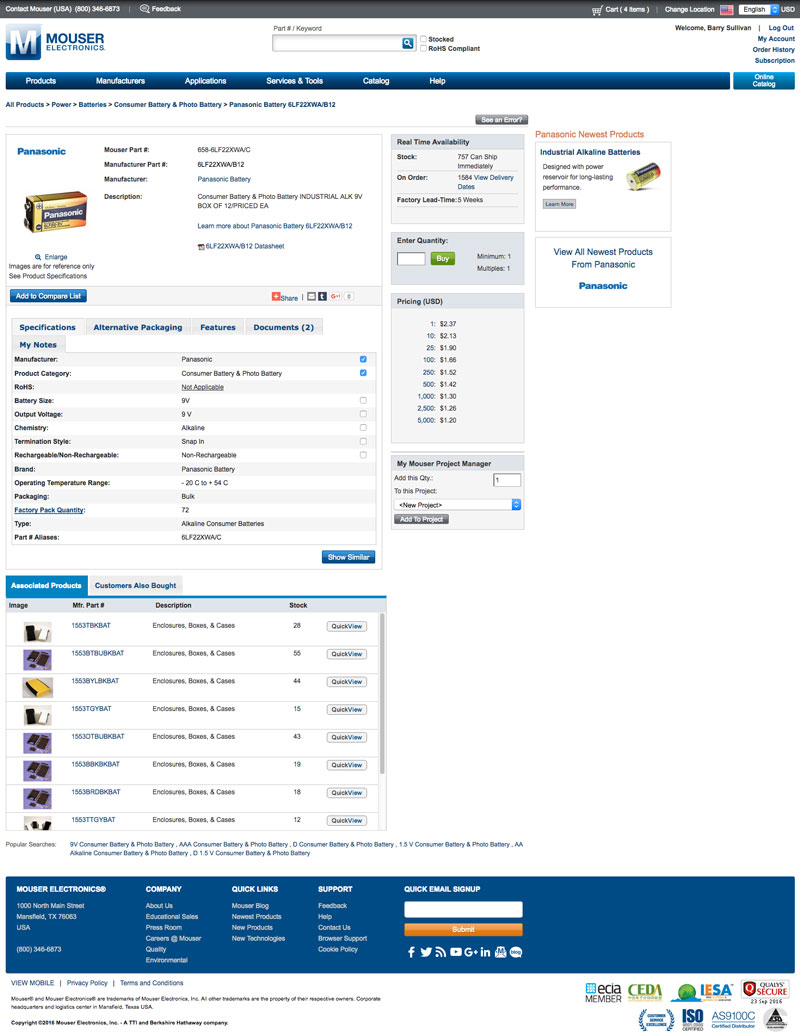 Product Detail Page Before
