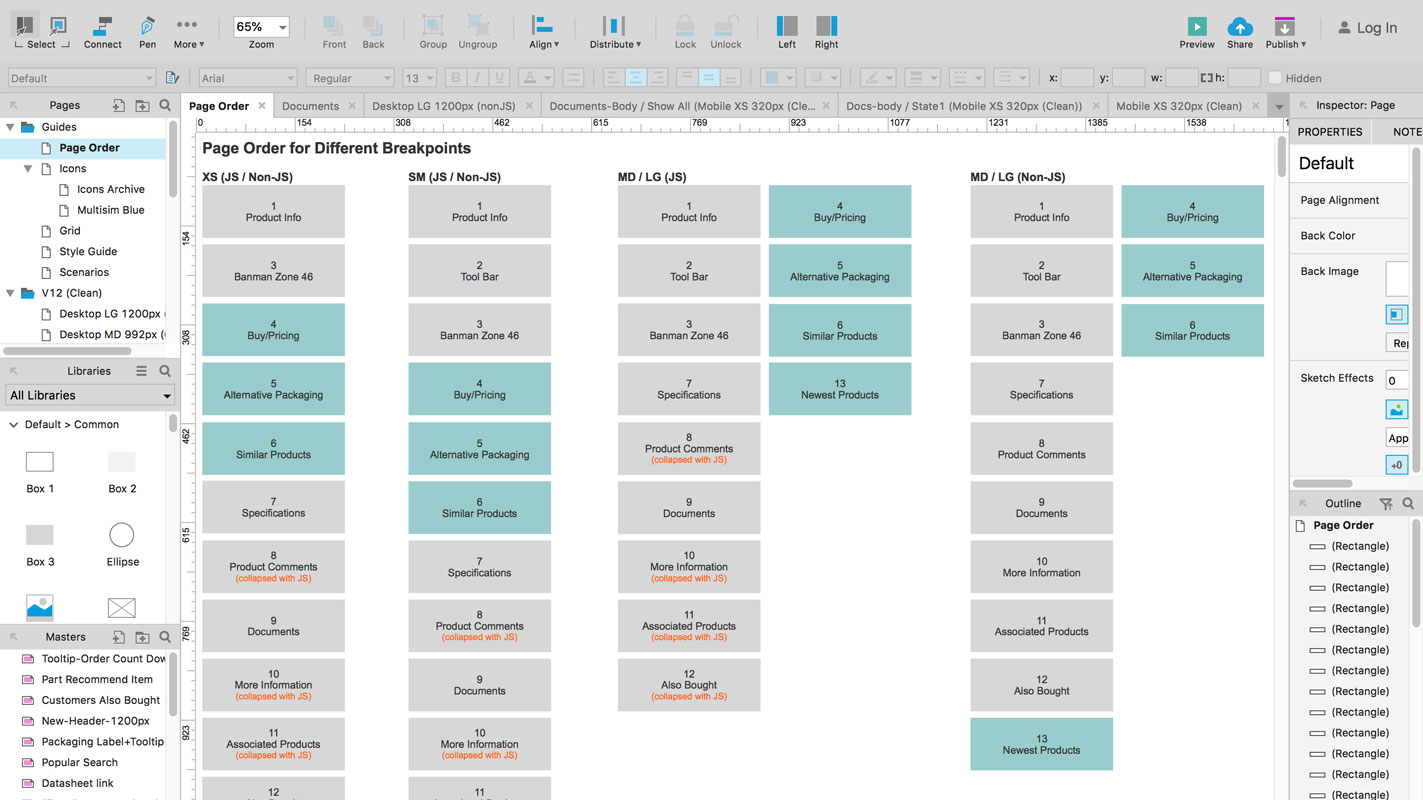 Product Detail Page Module Order